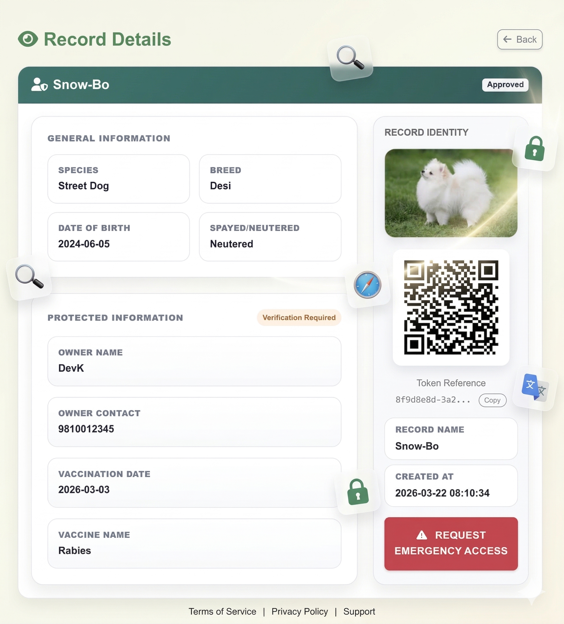 Authorized Access Record